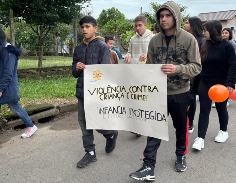 Caminhada “Faça Bonito” mobiliza comunidade em Parobé na luta contra o abuso e a exploração sexual infantil