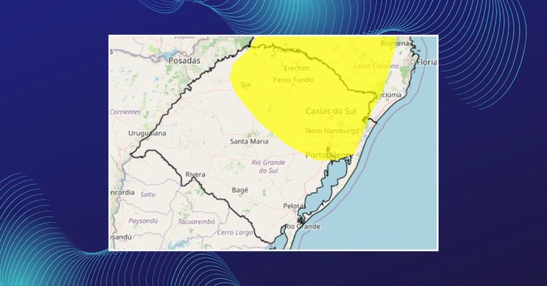 Inmet emite alerta amarelo de tempestade