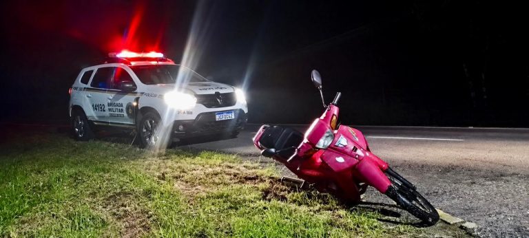 Motocicleta furtada é recuperada pela Brigada Militar e suspeito é preso em Três Coroas