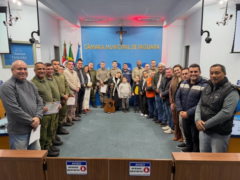 Câmara de Taquara homenageia 2ª Companhia Independente da Brigada Militar e PATRAM pelos serviços prestados à comunidade