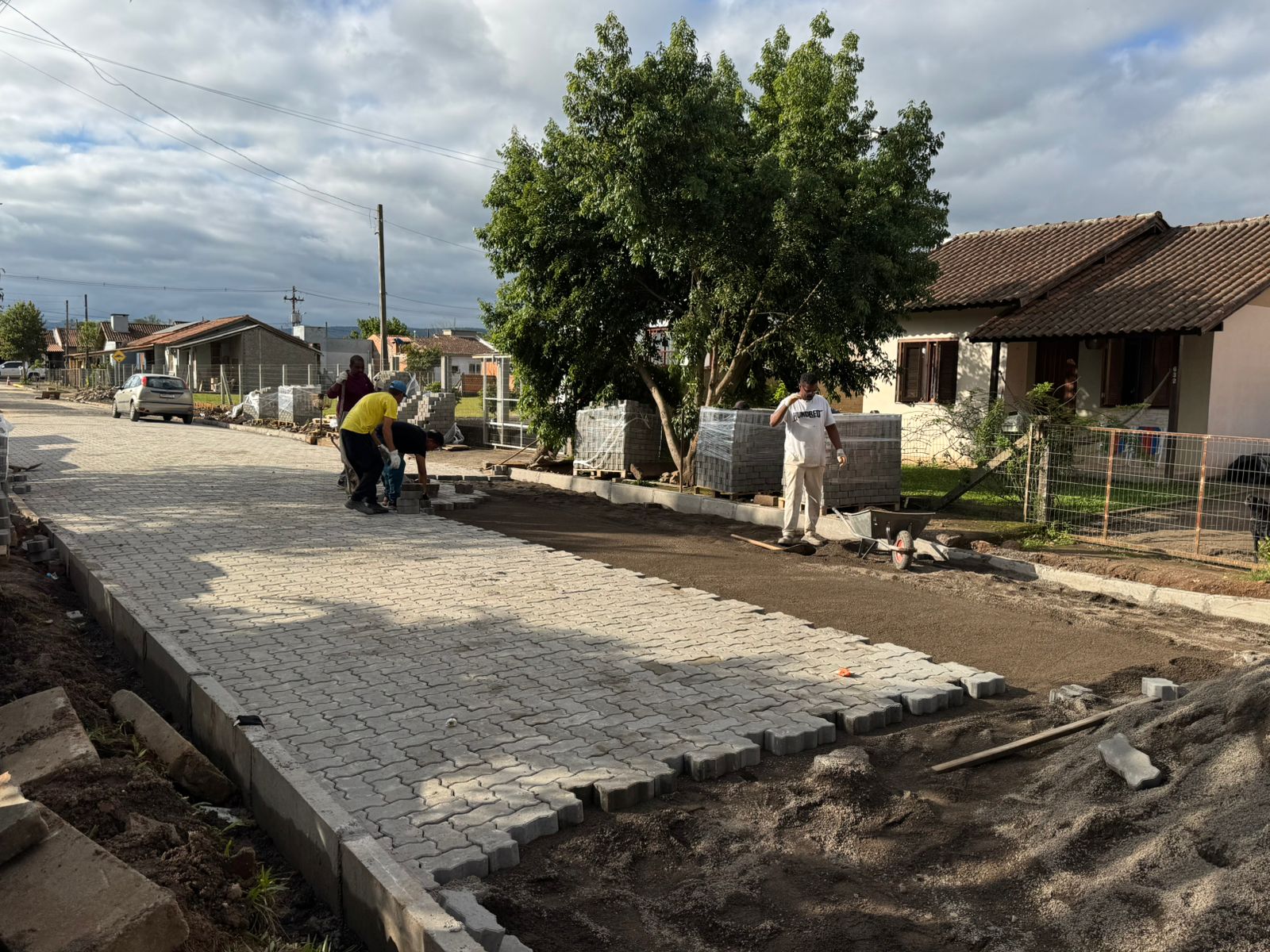Obras de pavimentação em ruas do bairro Mundo Novo entram na fase final em Taquara