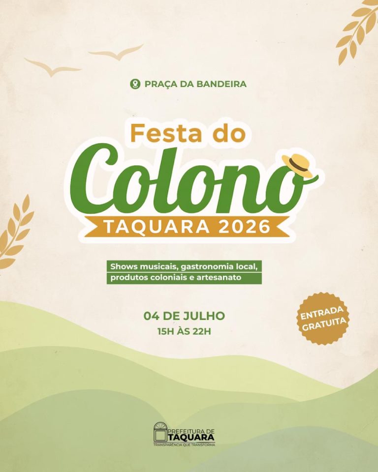 Festa do Colono de Taquara será atração no primeiro fim de semana de julho