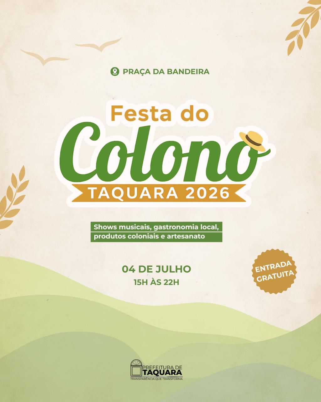 Festa do Colono de Taquara será atração no primeiro fim de semana de julho