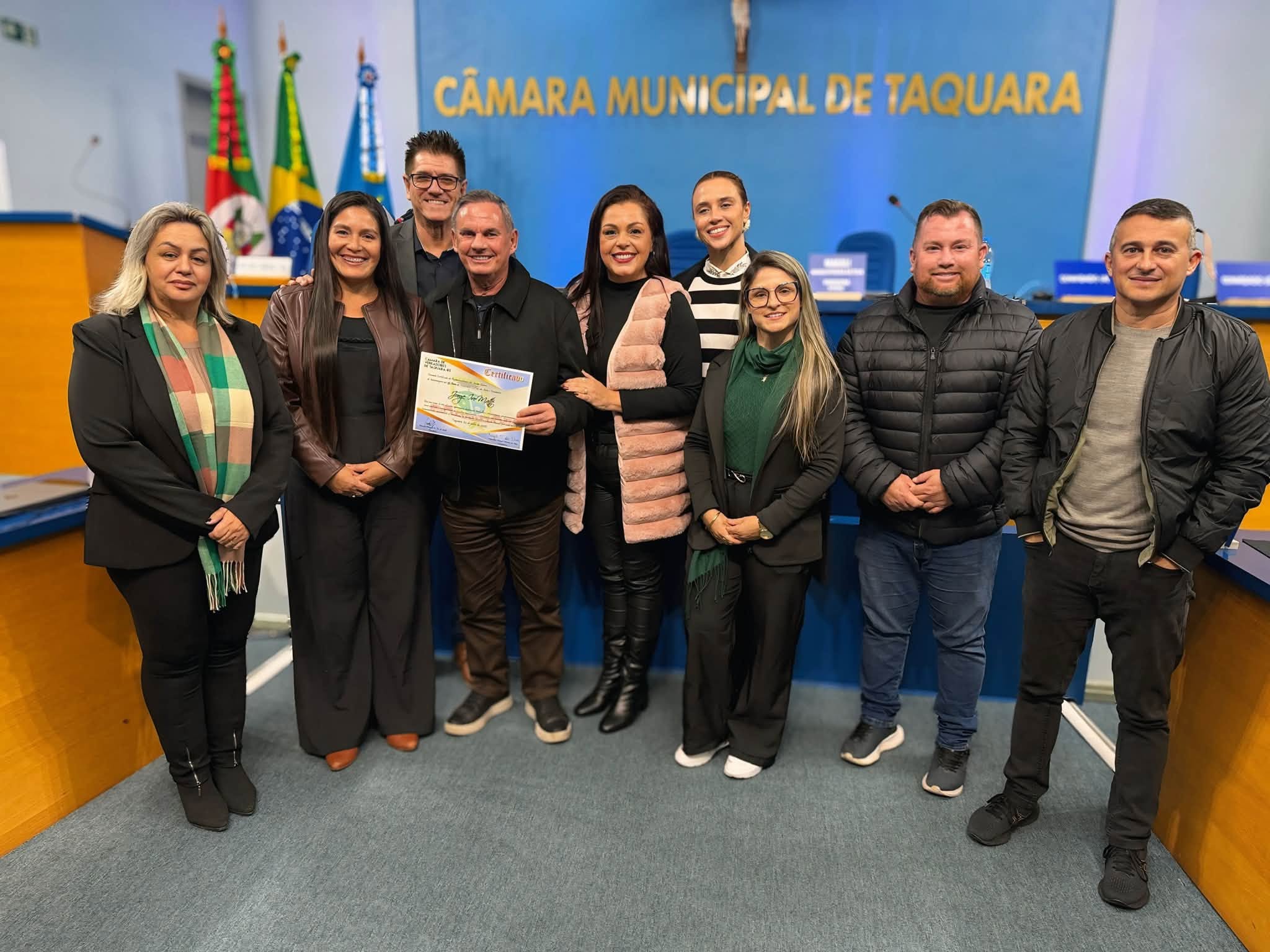 Câmara de Taquara homenageia Funerária La Paz pelos 35 anos de atuação