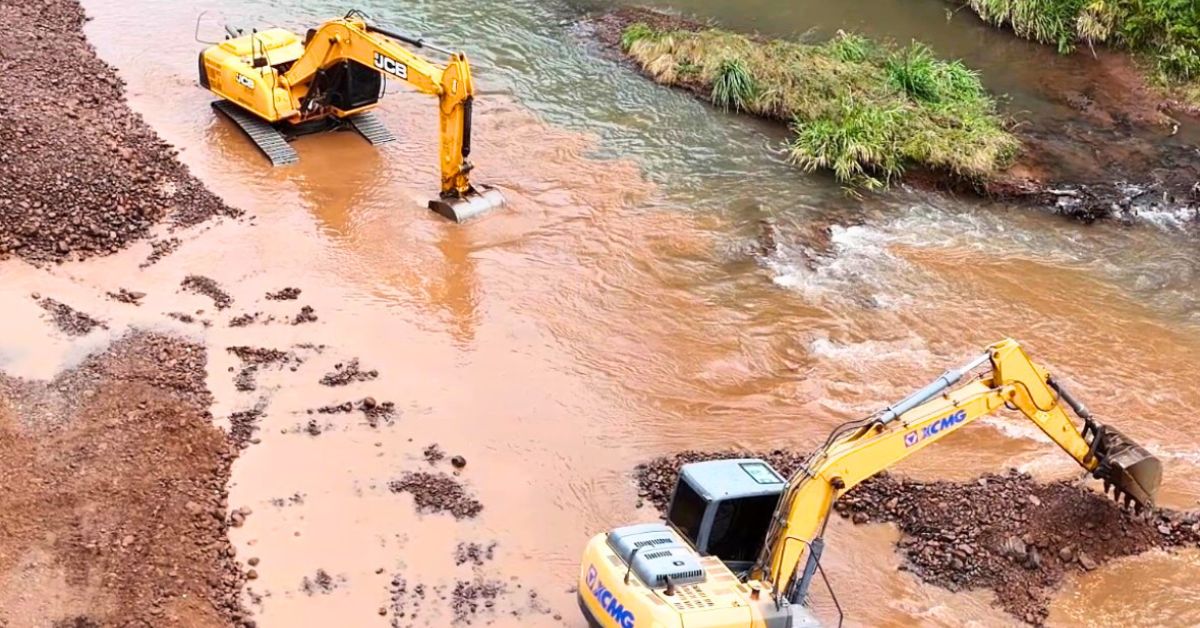Prefeitura de Rolante intensifica desassoreamento de rios para prevenção de enchentes