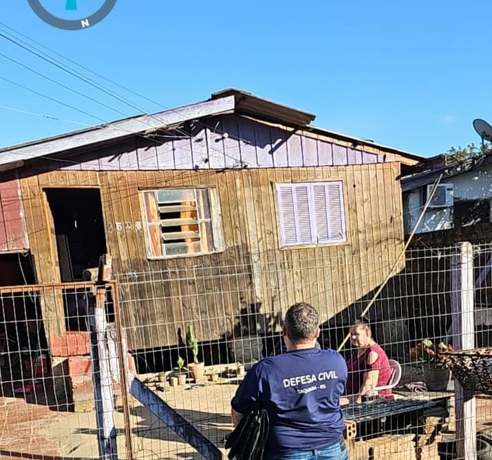 Defesa Civil registra destelhamentos parciais e danos em escola após forte vento em Taquara
