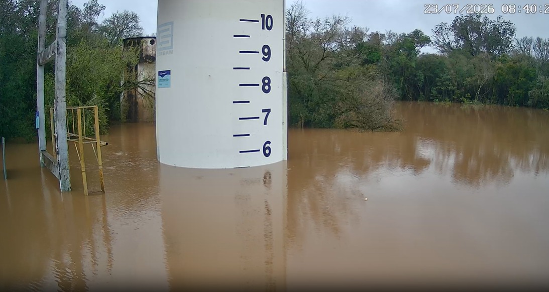 Rio dos Sinos entra em nível de alerta em Taquara e Paranhana permanece em seu leito normal