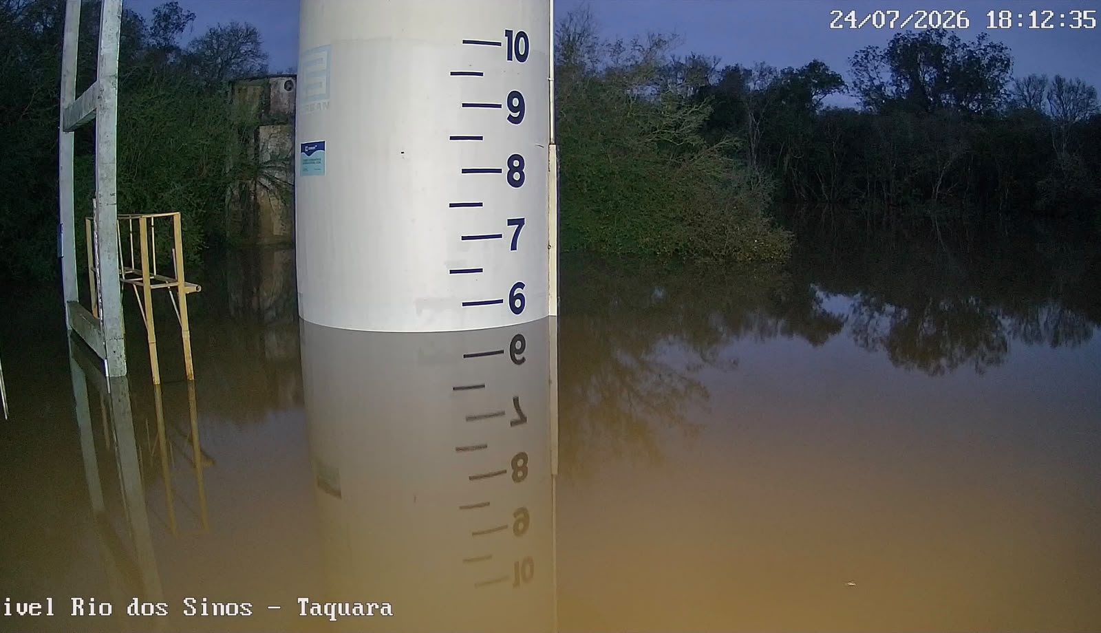 Defesa Civil divulga atualização dos níveis dos rios em Taquara; Rio dos Sinos apresenta queda