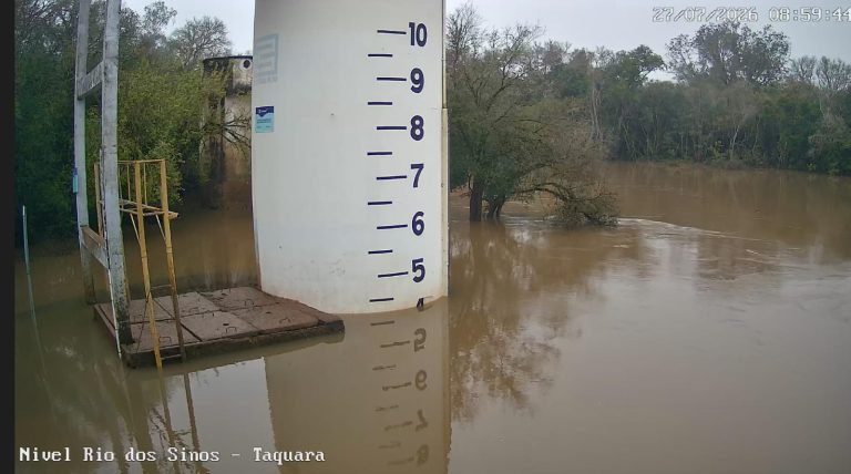 Defesa Civil registra nova redução nos níveis dos rios em Taquara
