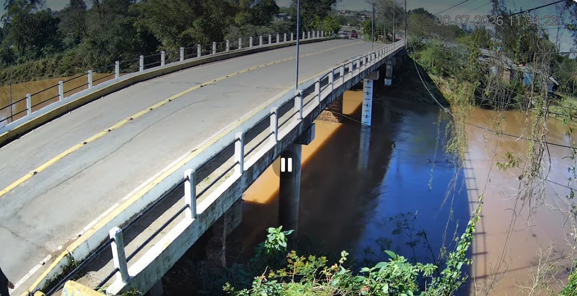 Rio Paranhana segue baixando e permanece em estado de atenção em Parobé