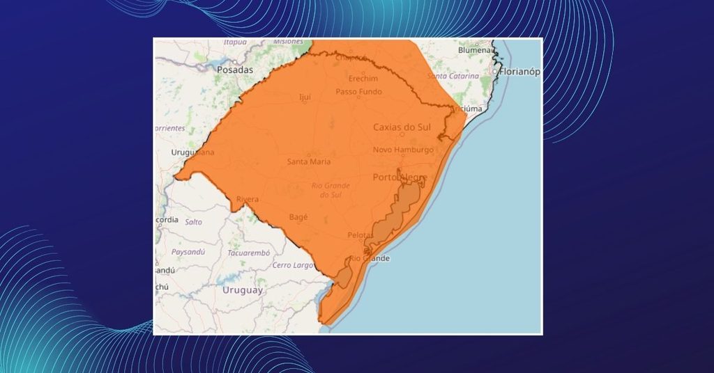 INMET emite dois alertas de tempestade para todo o Rio Grande do Sul nesta sexta-feira (28)