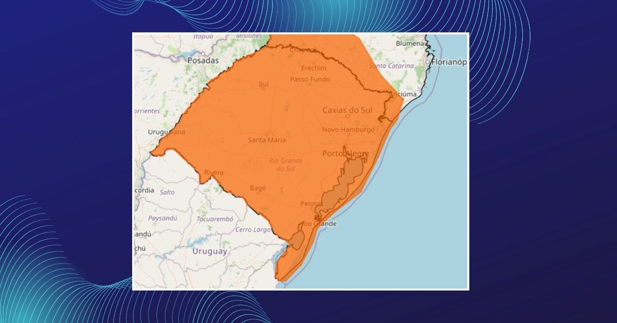 INMET emite dois alertas de tempestade para todo o Rio Grande do Sul nesta sexta-feira (28)
