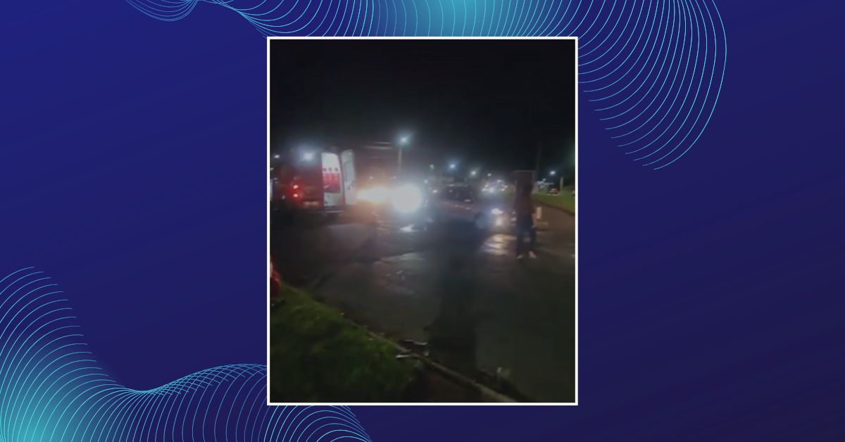Acidente entre carro e motocicleta deixa motociclista ferido na ERS-020, em Taquara