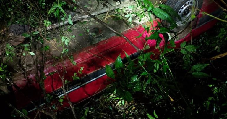 Casal recusa atendimento após veículo sair da pista na ERS-115, em Igrejinha