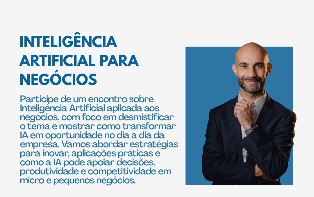 Taquara promove encontro gratuito sobre Inteligência Artificial aplicada aos negócios