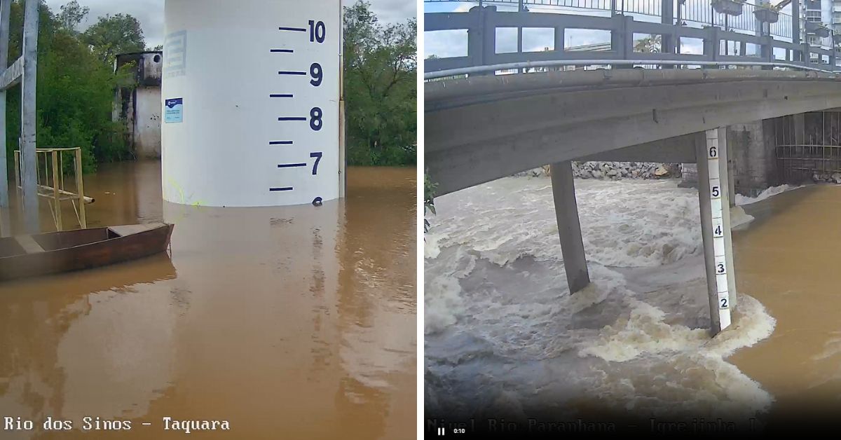 Rios apresentam comportamentos diferentes após chuva na região do Vale do Paranhana