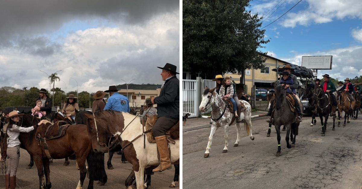 Desfiles Farroupilhas reúnem cavalarianos e comunidade em Parobé e Igrejinha