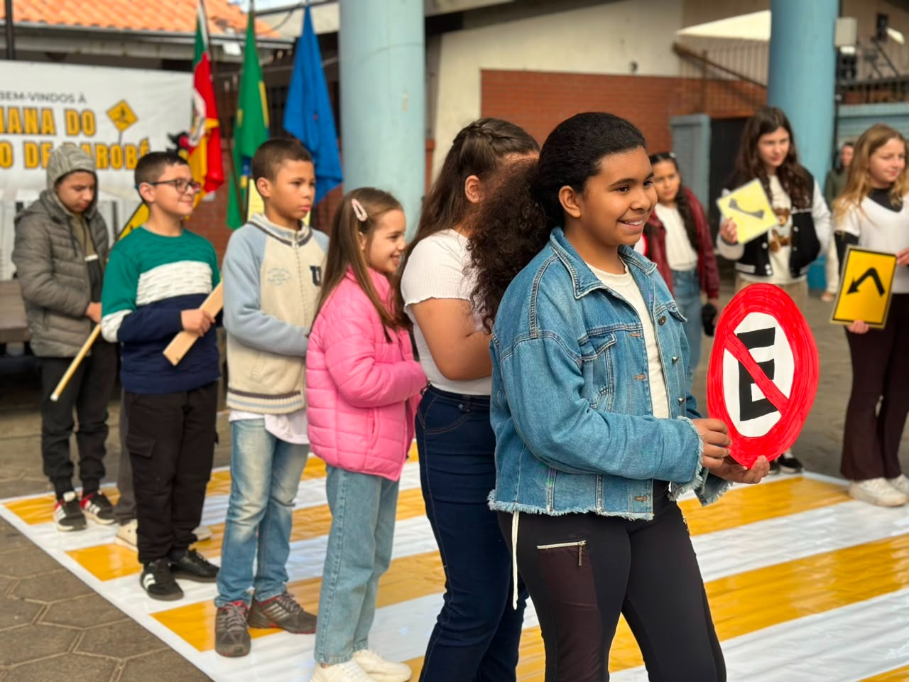 Simulação marca encerramento da Semana do Trânsito em Parobé