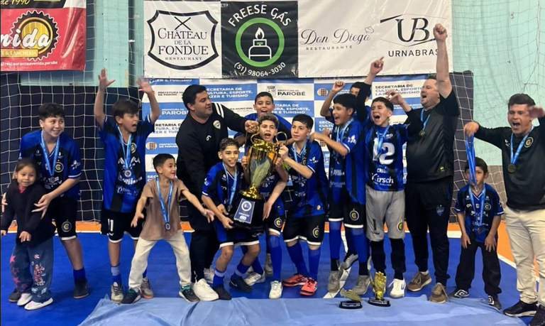 Grêmio de Milão conquista título Sub-13 do Campeonato Municipal de Futsal de Parobé