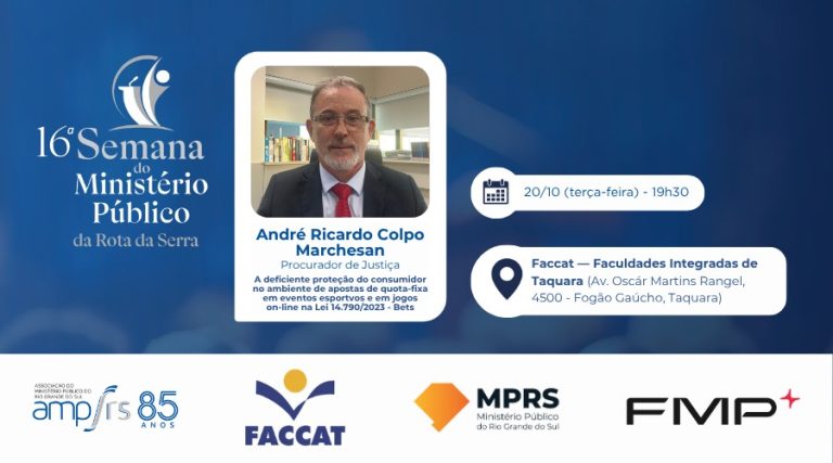 Taquara recebe Semana do Ministério Público com debate sobre apostas on-line